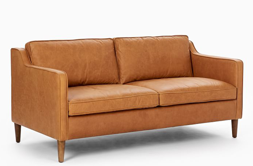 West Elm Hamilton Leather Sofa, couches on sale