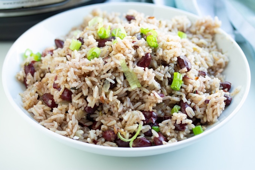 Jamaican Instant Pot rice and beans