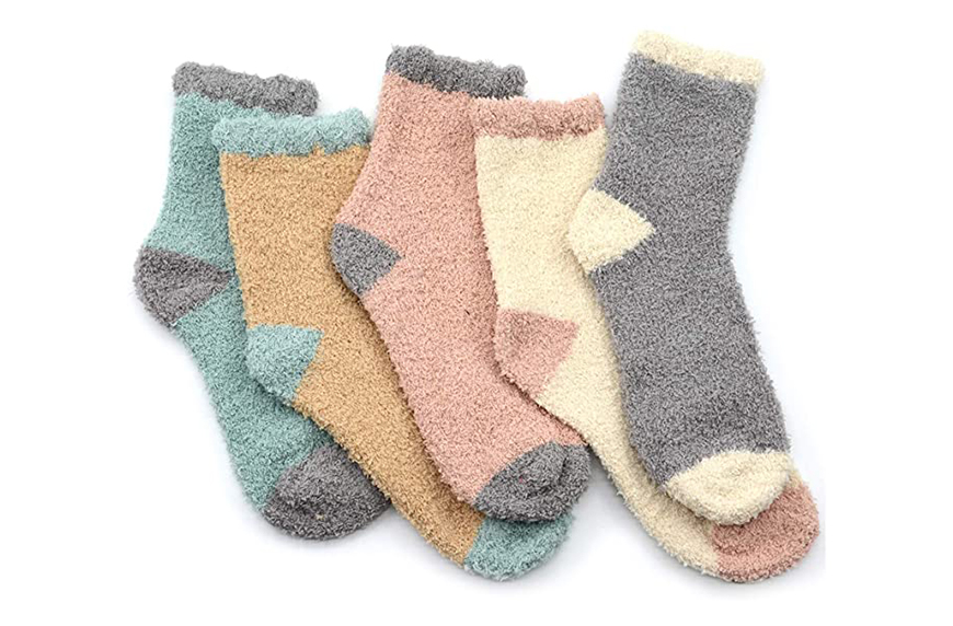 Loritta Pairs Womens Fuzzy Socks Cozy Soft Fluffy Cute Cat Animal ...
