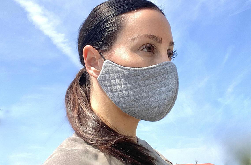 quilted warm face mask