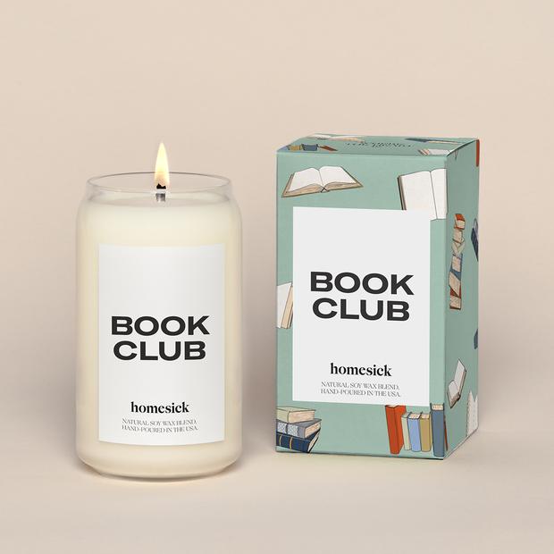 homesick book club long lasting candle