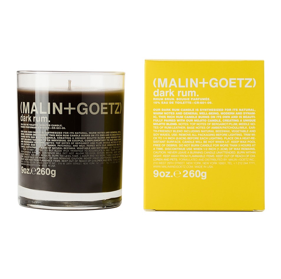 malin and goetz dark rum long-lasting candle
