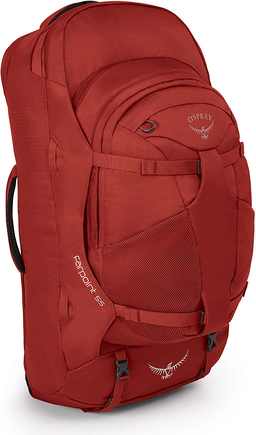 red Osprey Farpoint 55 Travel Backpack