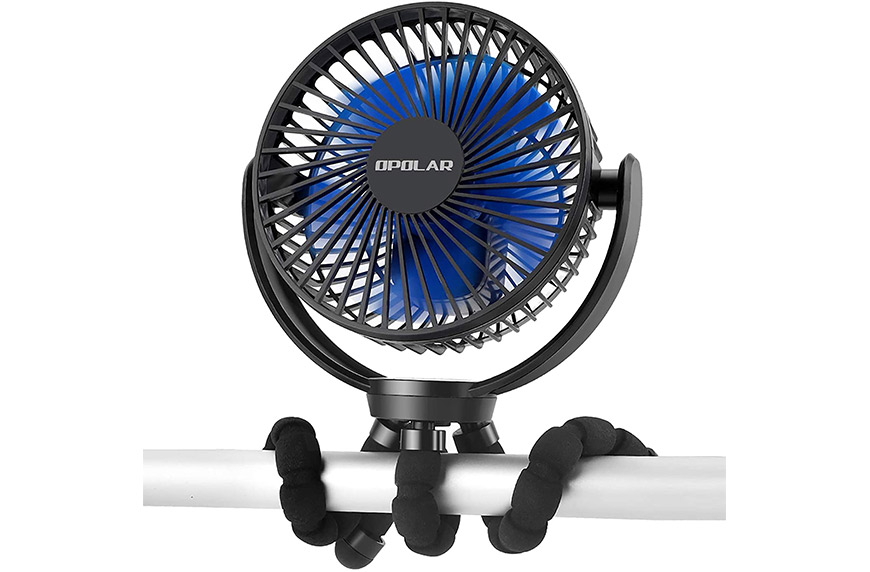 Rechargeable Battery Powered Clip Fan with Flexible Tripod, spin bike accessories