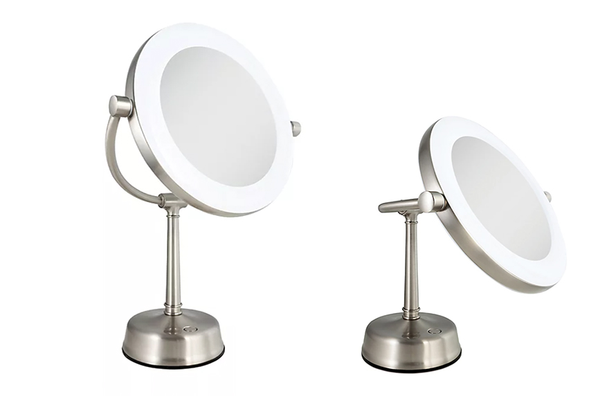 Zadro Lexington Makeup Mirror Makes, Sunlight 10x Magnifying Led Lighted Vanity Mirror With Dimmer