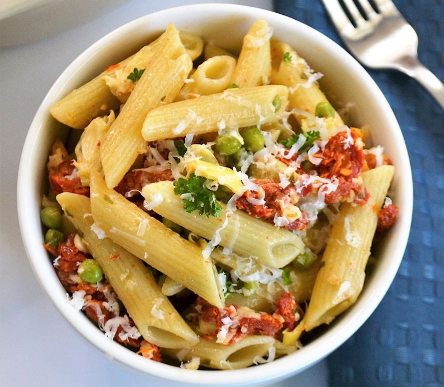 penne with sun-dried tomatoes