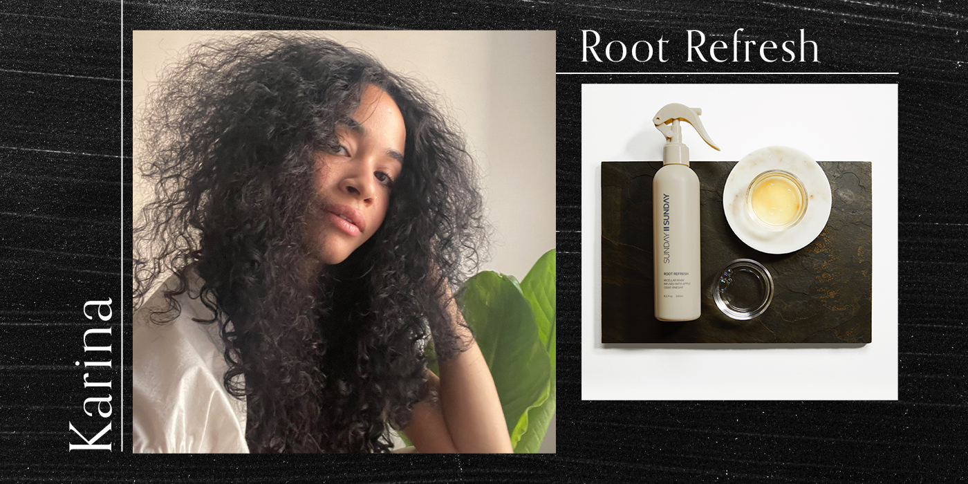 curly hair care root refresh