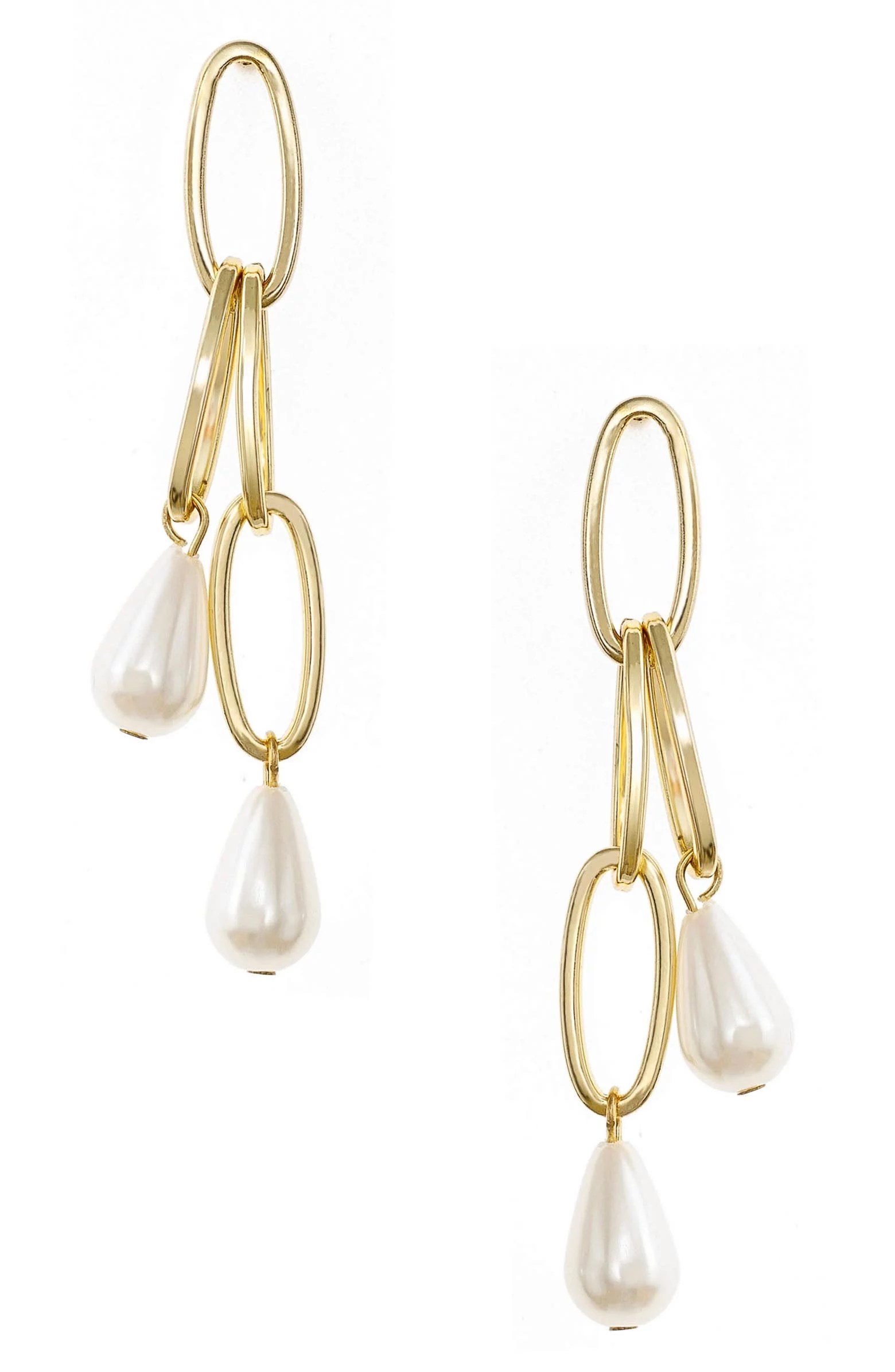 Ettika Freshwater Pearl Drop Earrings