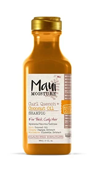 A bottle of maui moisture, one of the best conditioners for curly hair