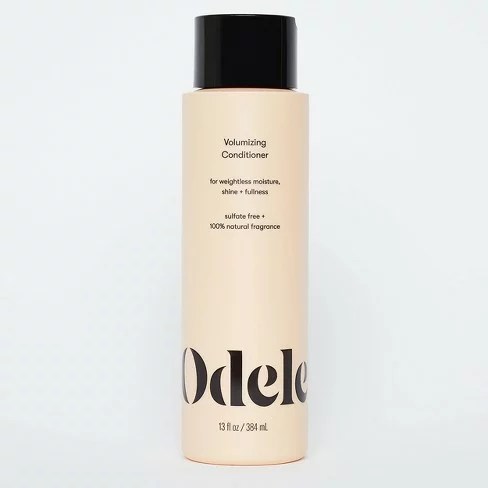 A bottle of odele volumizing conditioner for curly hair