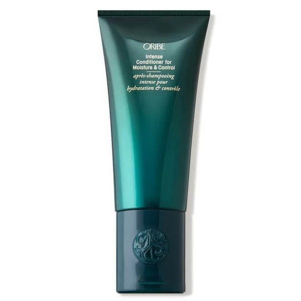A bottle of oribe intense conditioner for curly hair