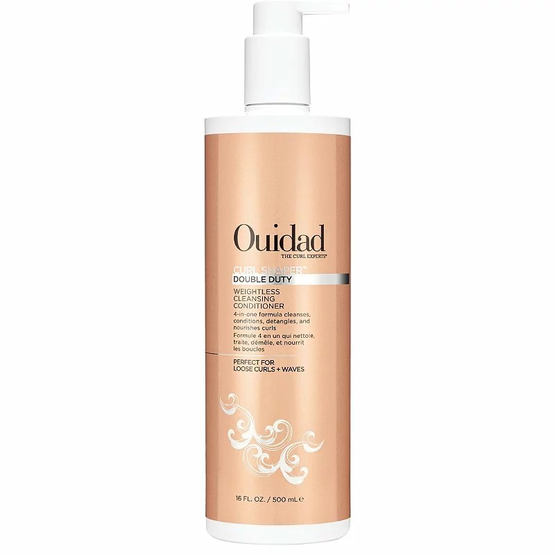A bottle of ouidad curl shaper cleansing conditioner for curly hair