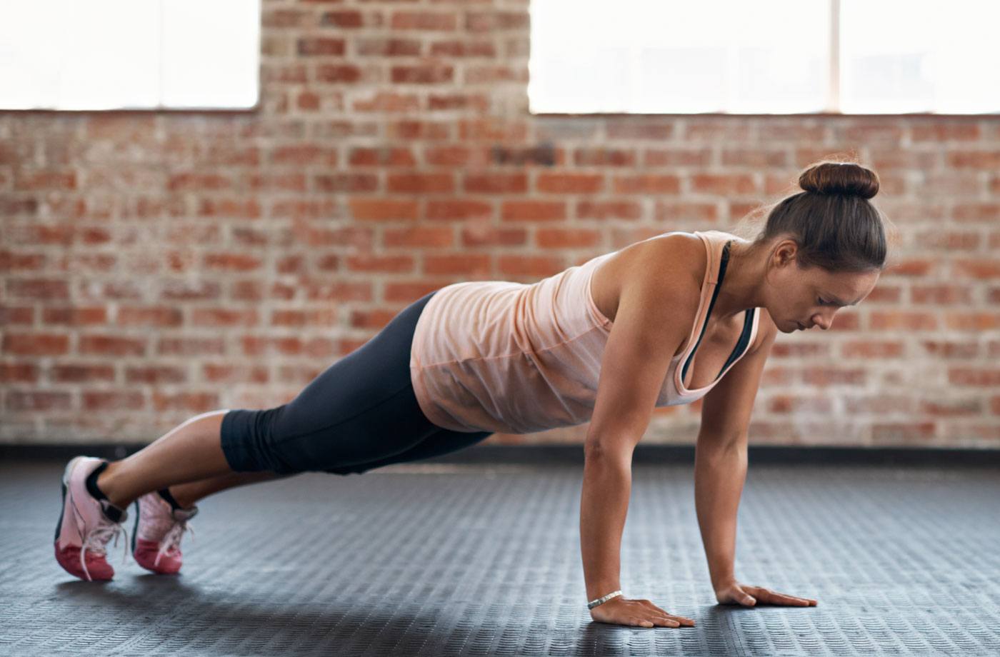 We found a tough plyo push-up for a full-body workout