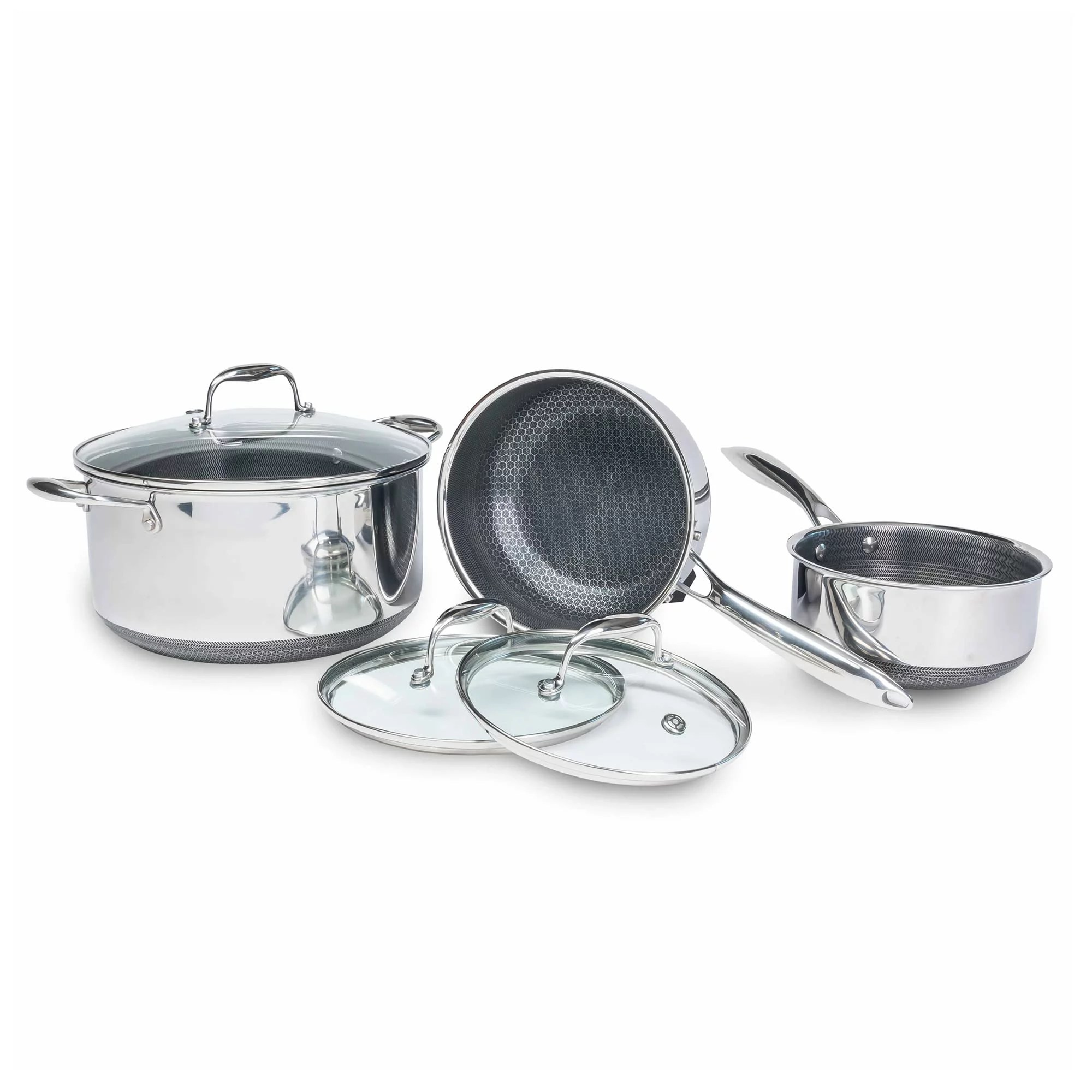  HexClad 12 Piece Hybrid Stainless Steel Cookware Set