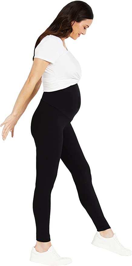 fitglam Womens Maternity Leggings Over The Belly Workout Yoga Active Pregnancy Tights Pants Inseam 28