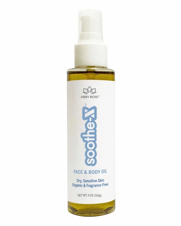 abby rose soothe-x face oil, one of the best face moisturizers for eczema