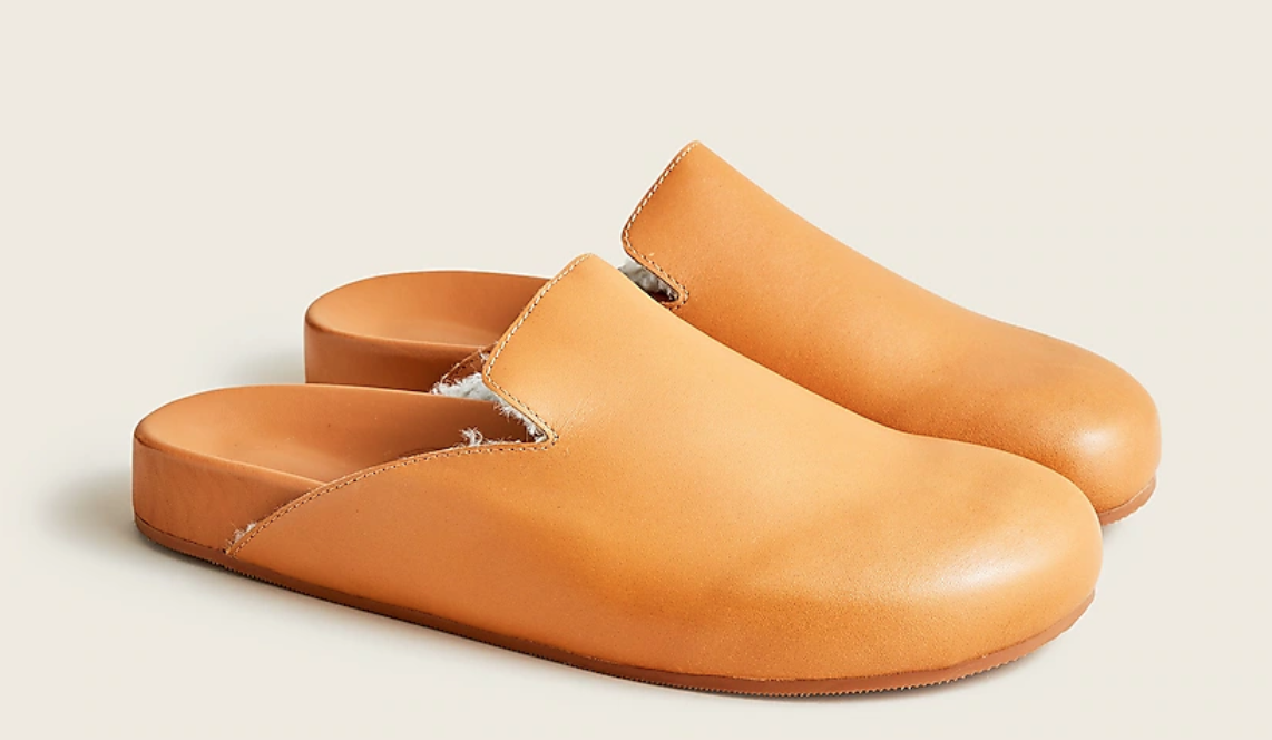 Pacific shearling-lined leather clogs, j.crew fall essentials sale