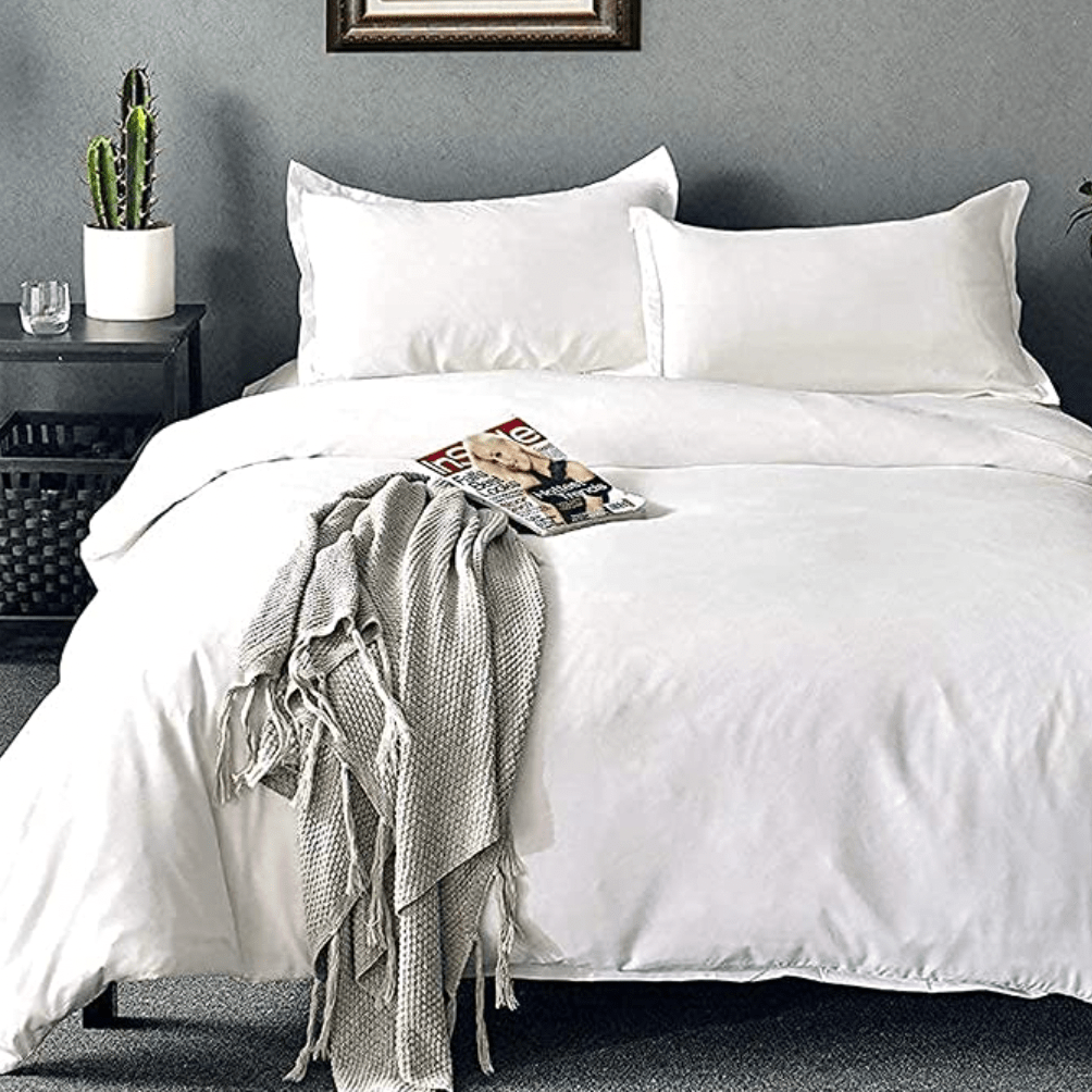 bedsure white duvet covers with zippers