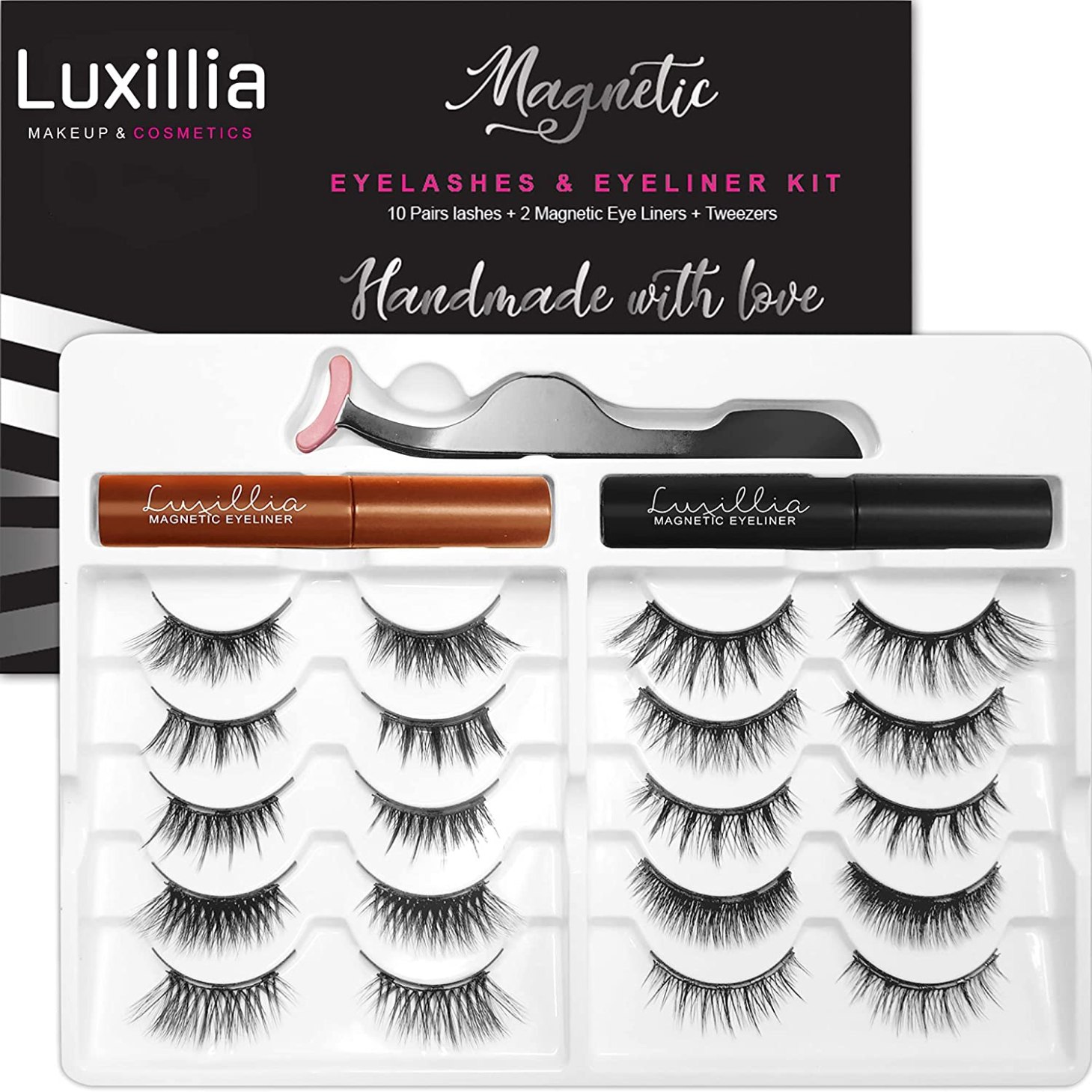 luxillia brown black magnetic lashes