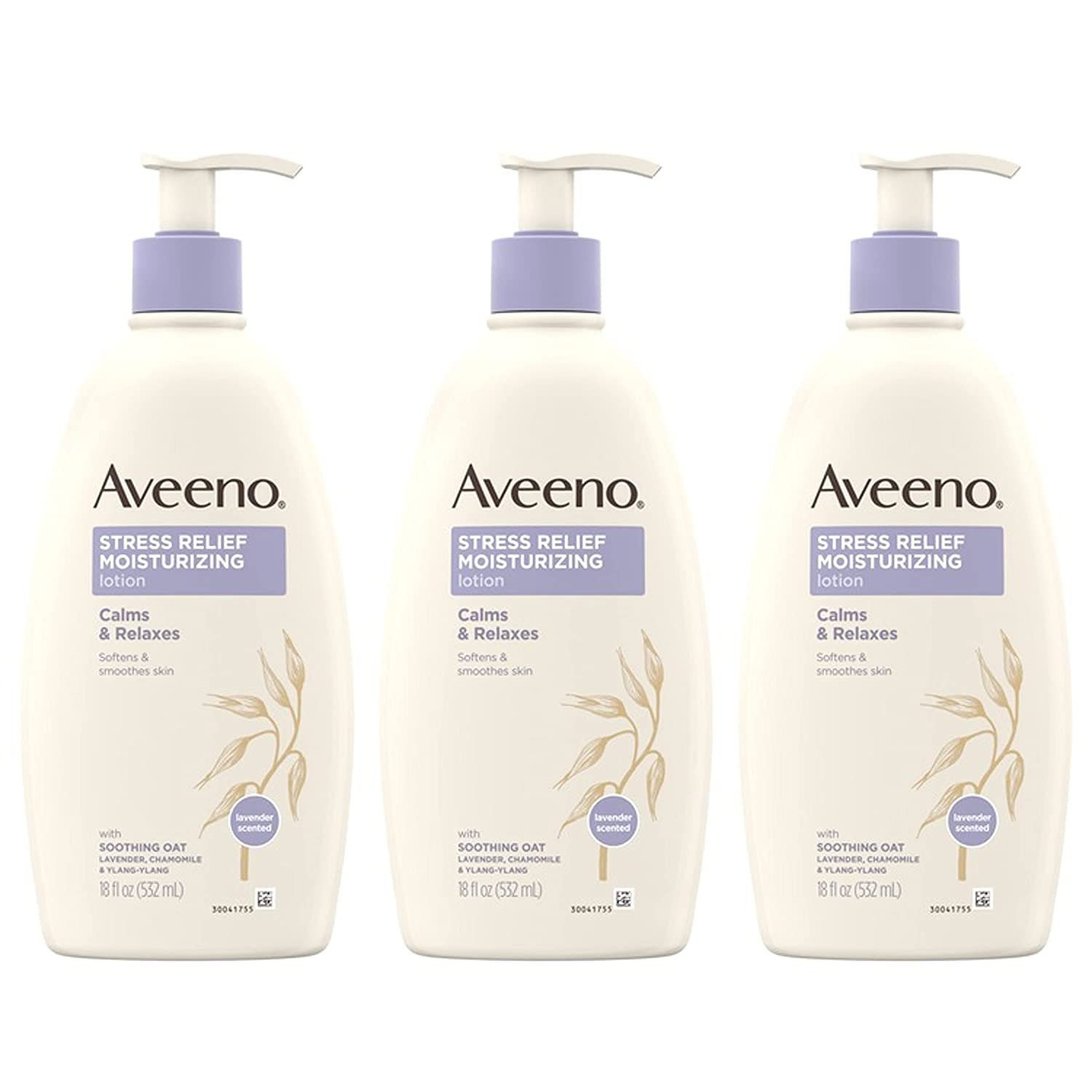 Aveeno Stress Relief Moisturizing Lotion, 3-Pack, Amazon Winter Skin-Care Sale