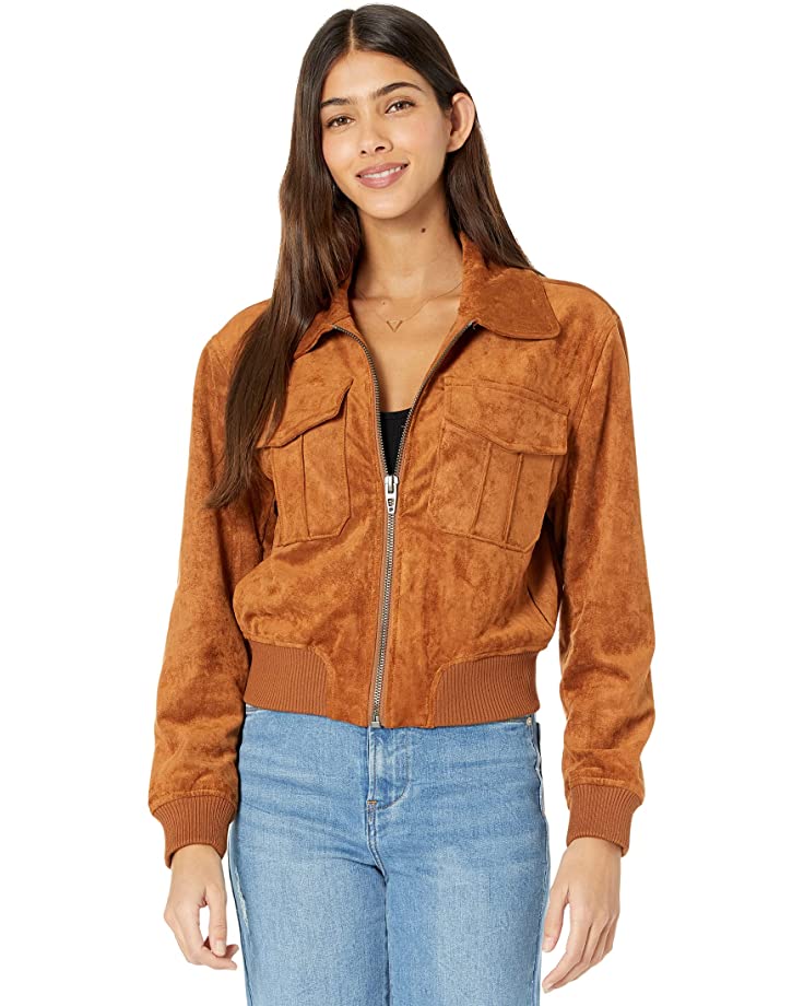 Blank NYC Faux Suede Bomber Jacket
