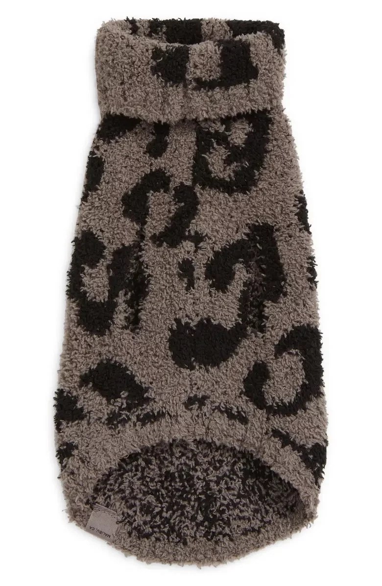 CozyChic Leopard Dog Sweater