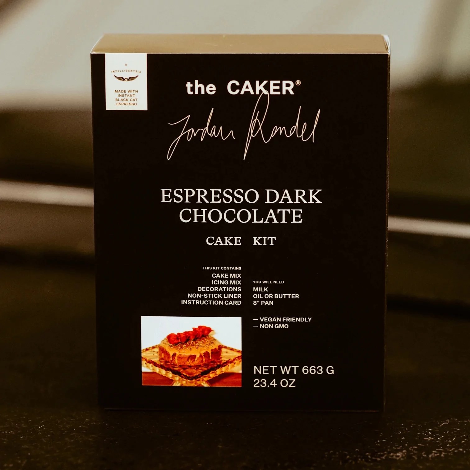 The Caker Espresso Dark Chocolate Cake Kit