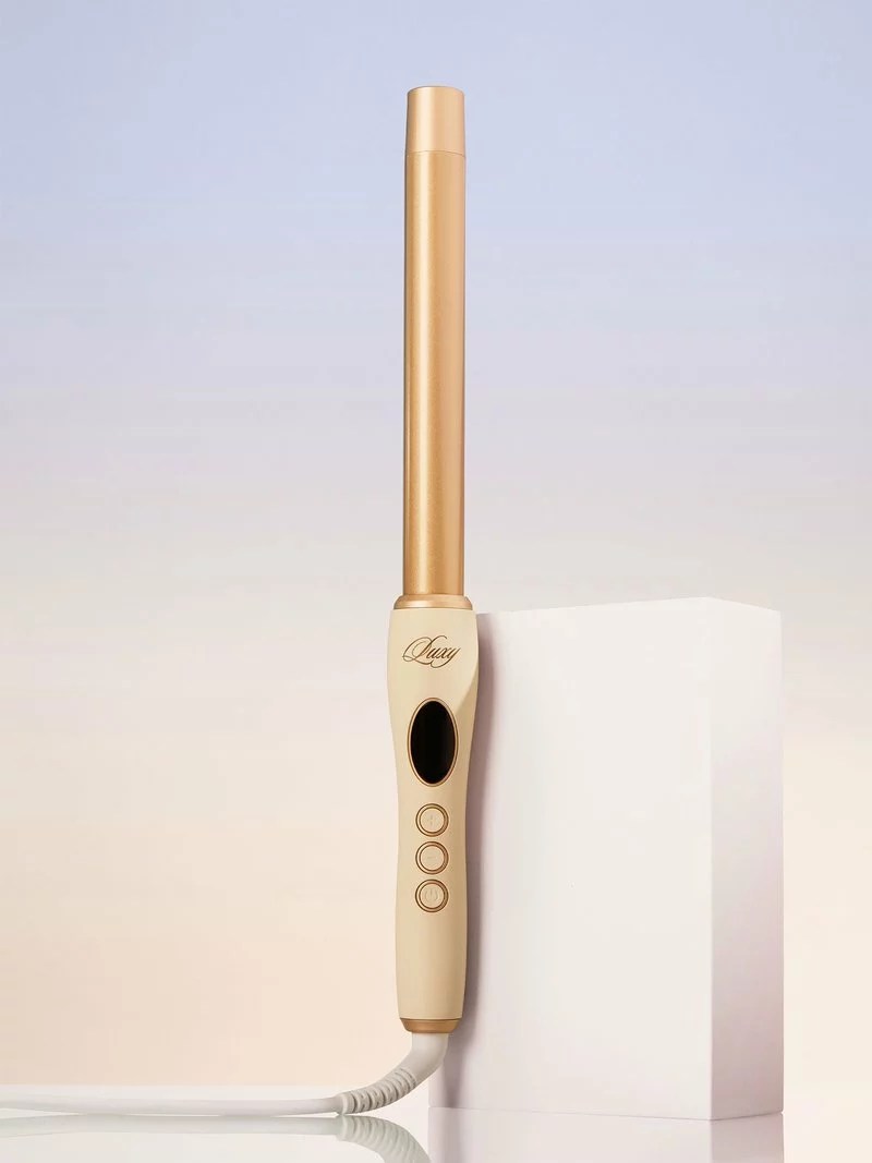 Luxy Hair Signature Hair Curler with gold barrel