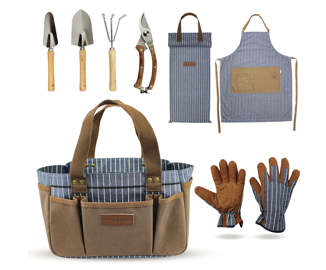 re-grounded 8-piece garden bag and tool set
