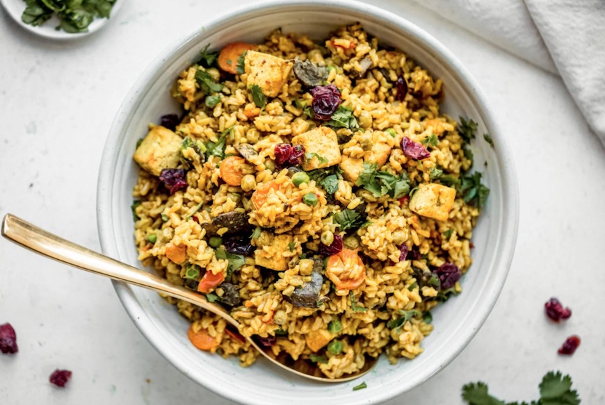 coconut curried brown rice