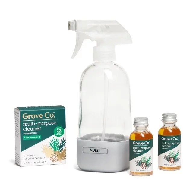 Grove Co. Multi-Purpose Cleaner + Reusable Spray Bottle Set