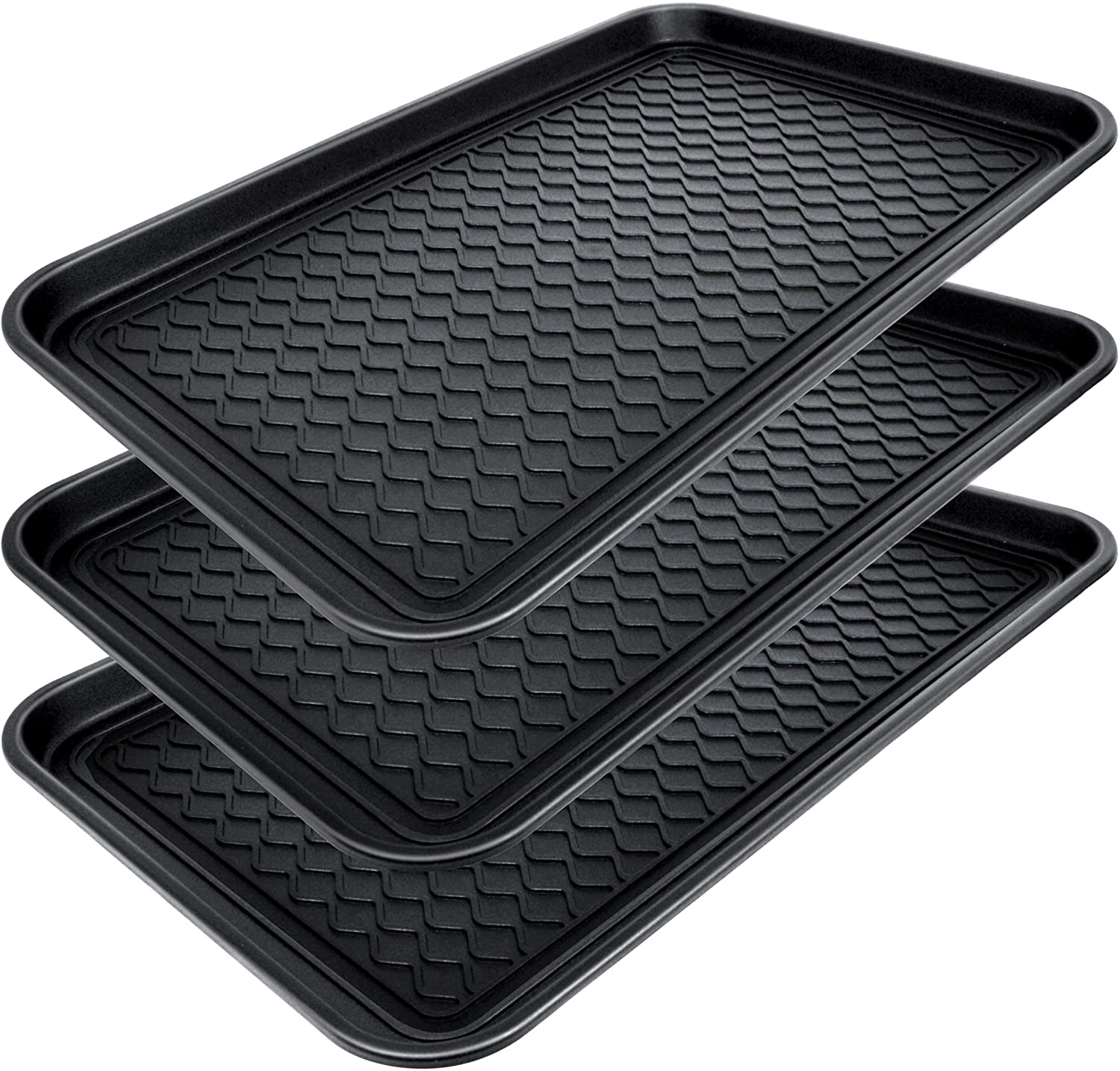 2 Pack Utility Boot Catch All Tray Dirt Muddy Shoes Plastic Drip Mats 