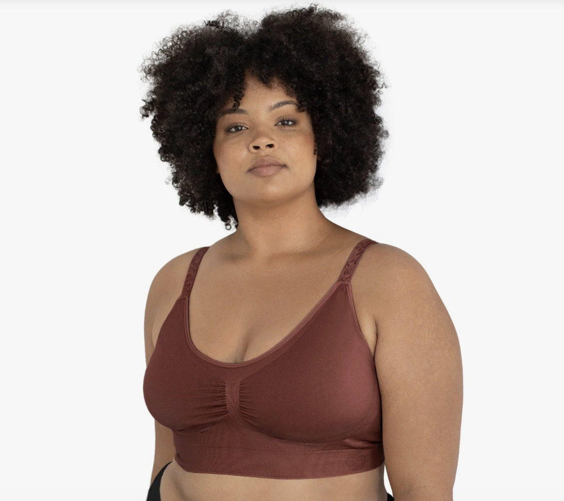Plus Size Wireless Bras For Big Busted Women Deep Cup Hide Back