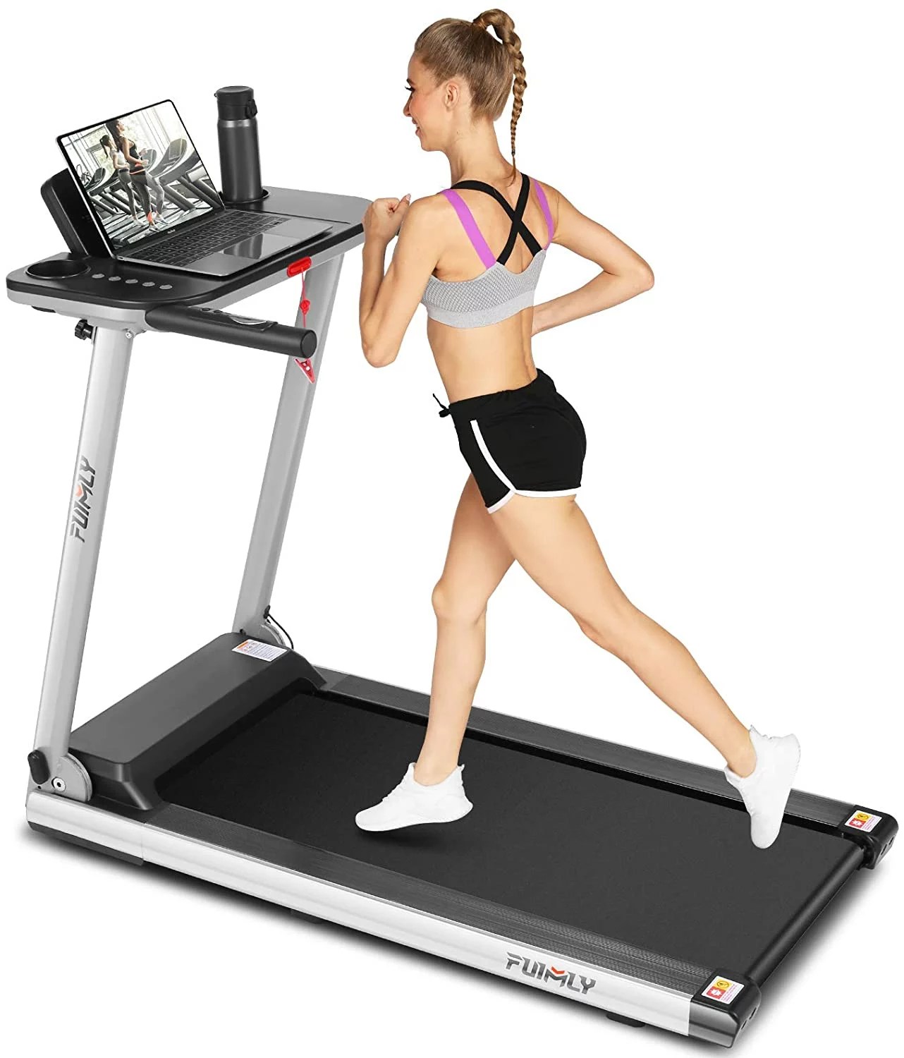 FUNMILY Folding Treadmill with Desk