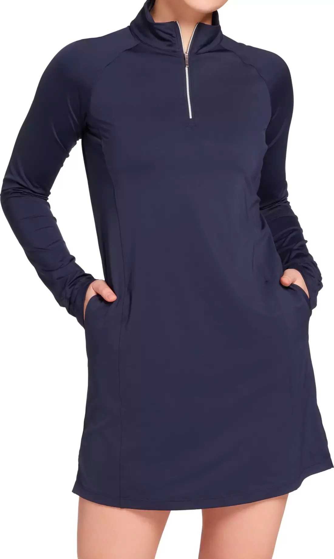 Lady Hagen Solid UV Long Sleeve Golf Dress