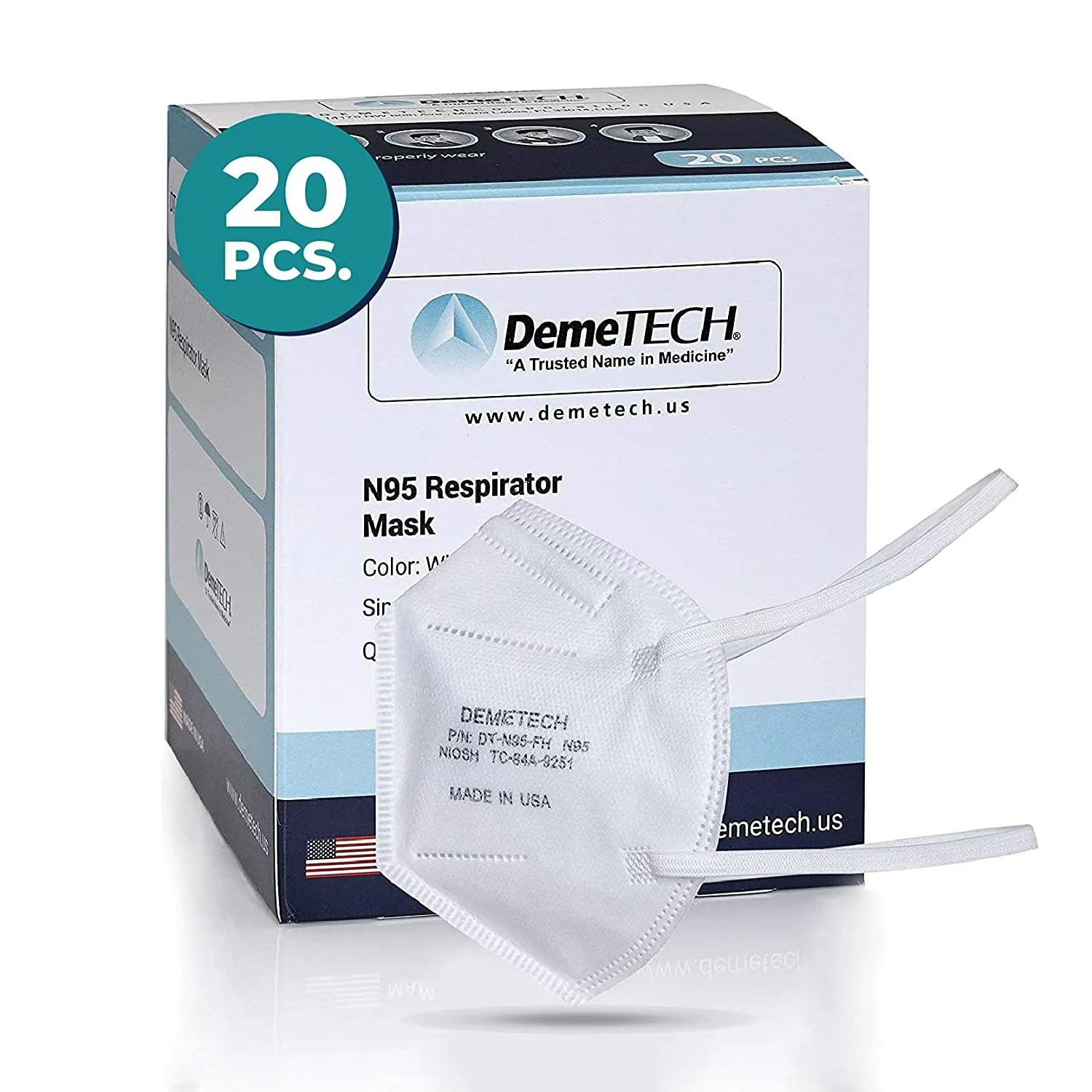 DemeTECH NIOSH N95 Respirator Face Mask