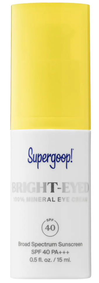 Supergoop! Bright-Eyed 100% Mineral Eye Cream SPF 40 PA+++, how to take care of eye skin