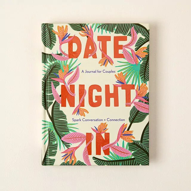 date night in workbook for couples on a beige background