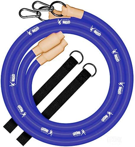 gronk fitness battle rope in blue
