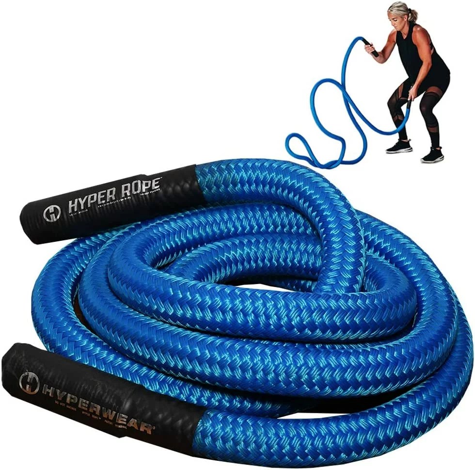 hyper rope exercise rope on a white background