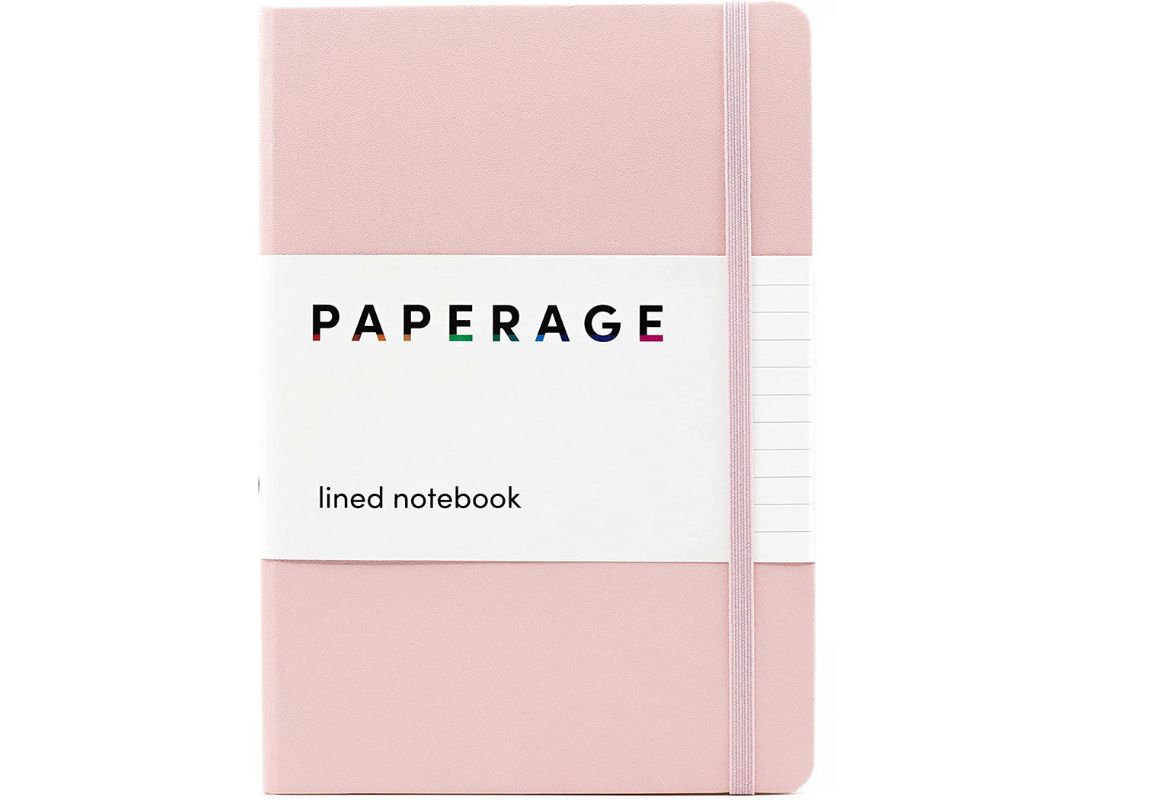 paperage lined notebook as a self-care gift from amazon on a white background
