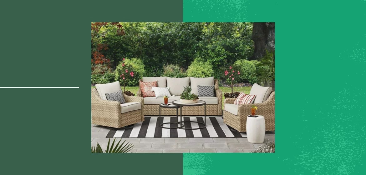 better homes and gardens wicker patio set