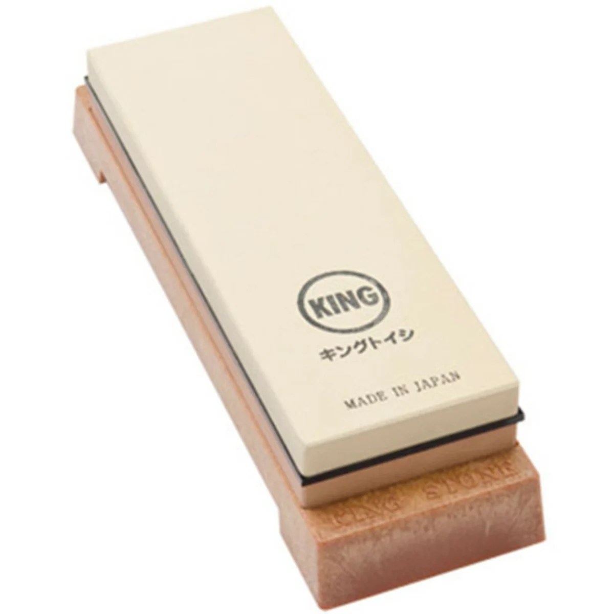 King Two Sided Sharpening Stone with Base