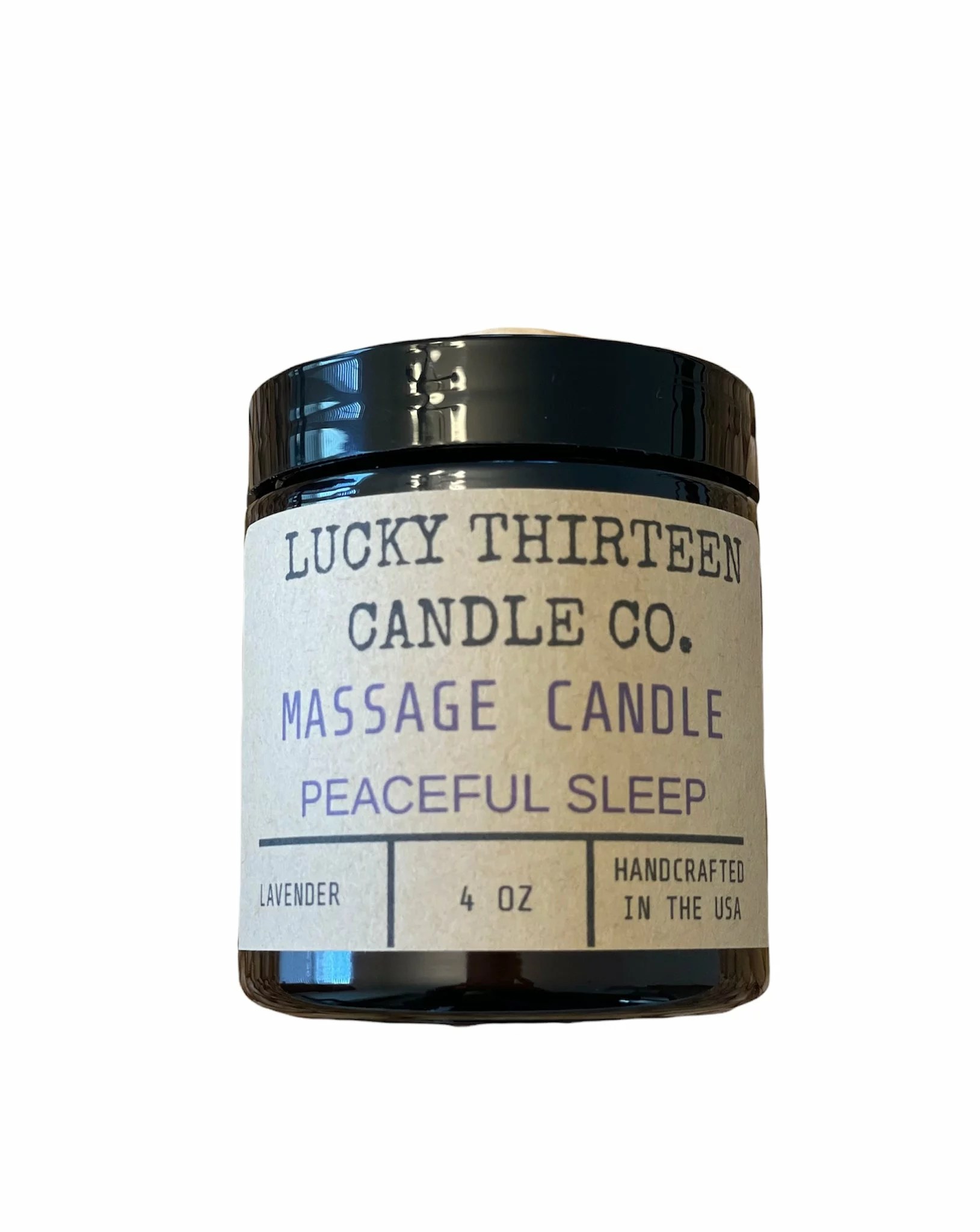 Lucky Thirteen Candle Co. Peaceful Sleep Massage Oil Candle