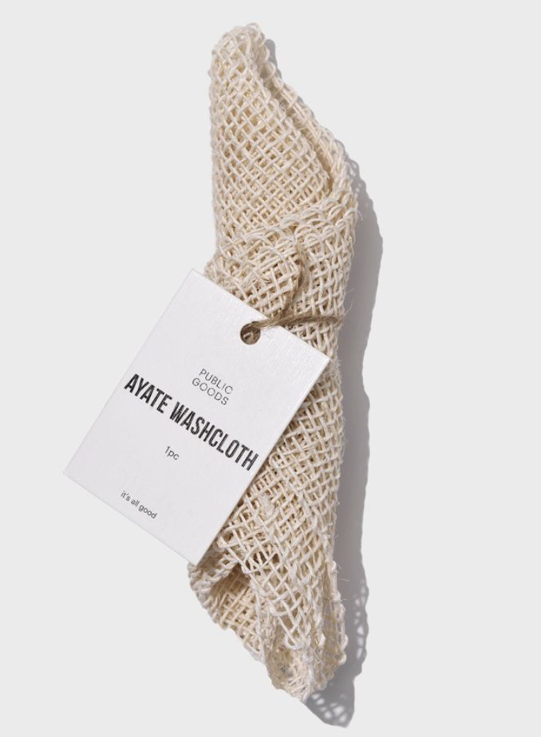 Public Goods Ayate Washcloth, relaxing spa-like shower products