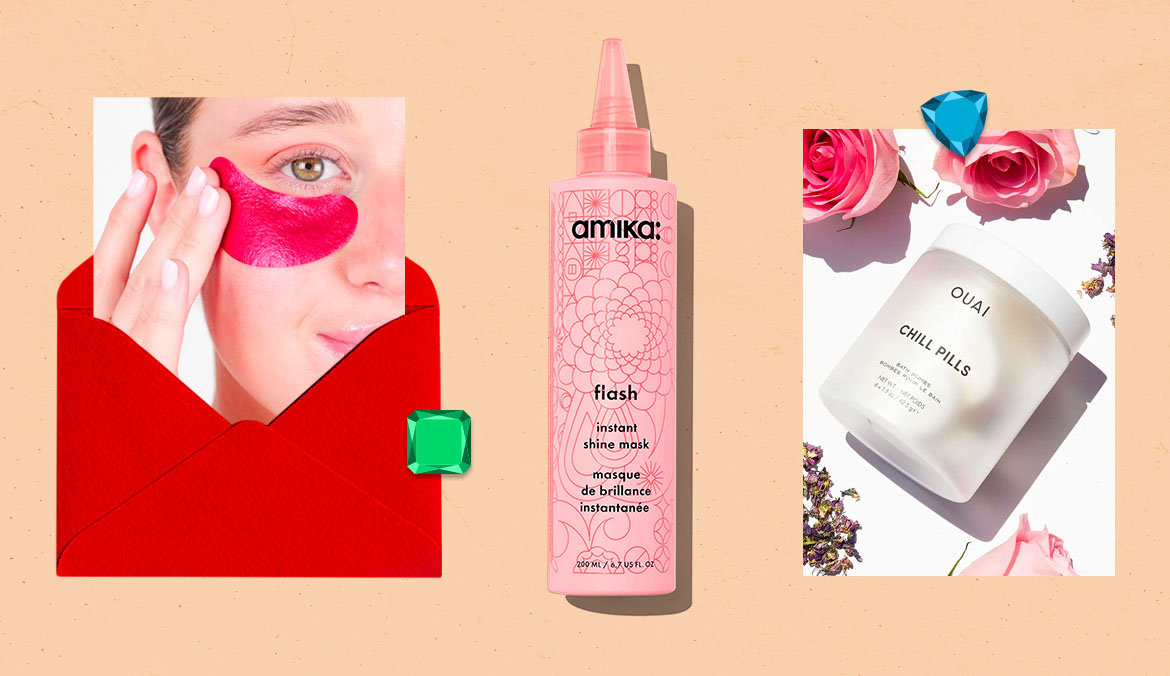 self-care valentine's day gifts from amazon collage with wander beauty eye masks