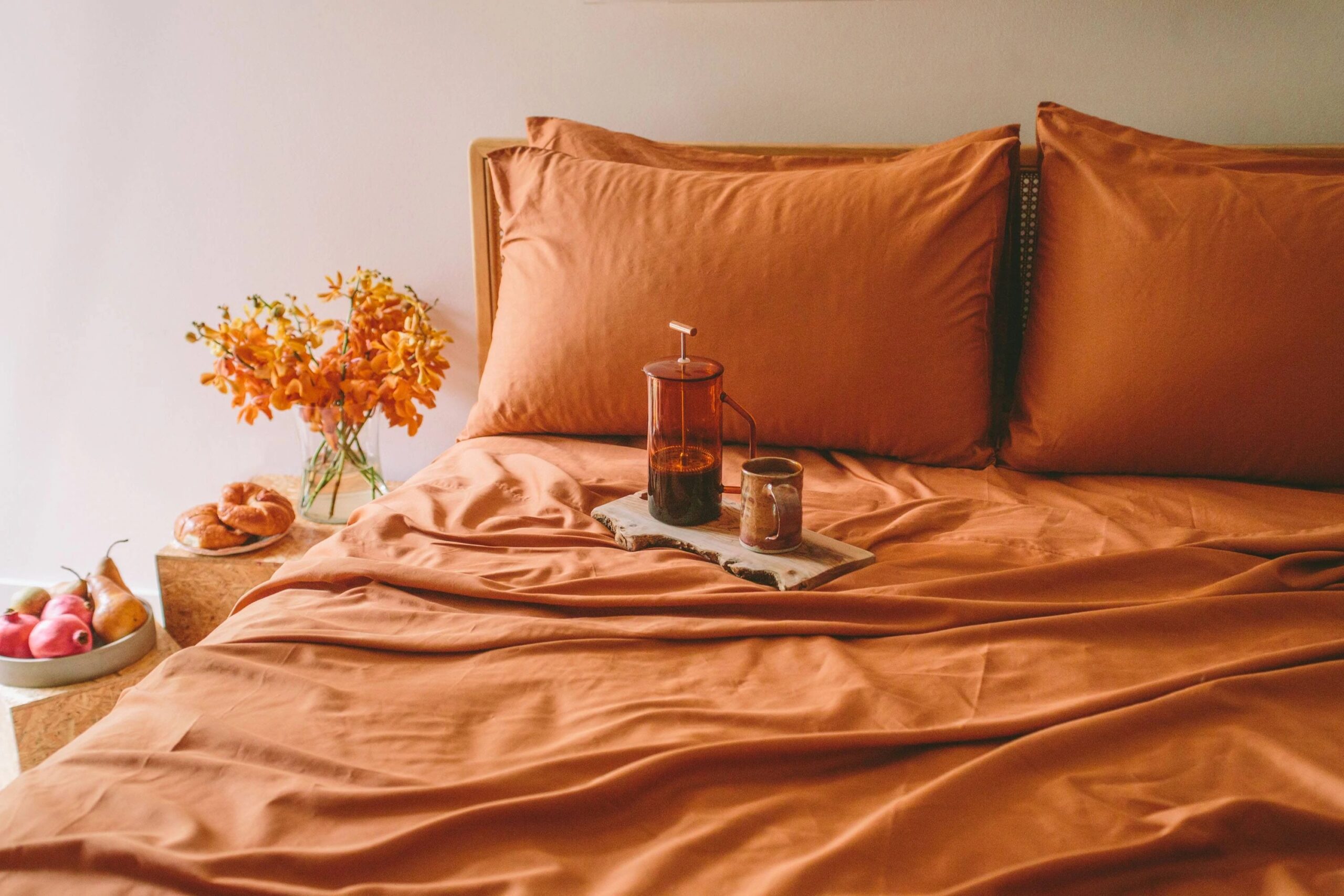 Details about   Fabulous Bedding Collection Orange Solid 1000TC Organic Cotton All US Size 