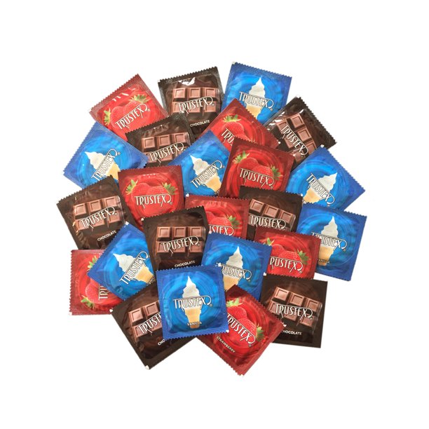 Trustex Neopolitan flavored condoms