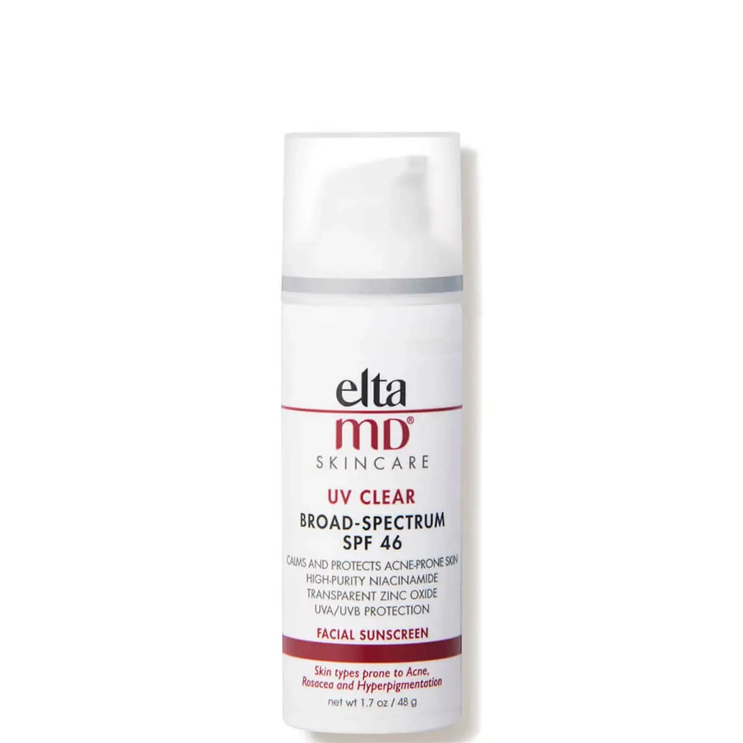 Elta MD UV Clear Facial Sunscreen Broad-Spectrum SPF 46, best sunscreens for sensitive skin