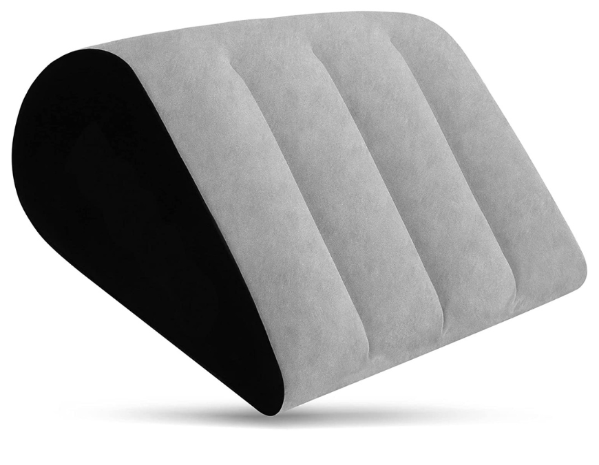 prosixtoy sex pillow in grey on a white background